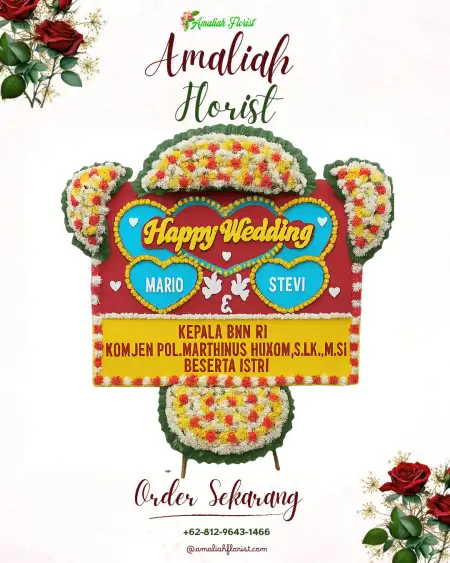 Papan Bunga Pernikahan Wano